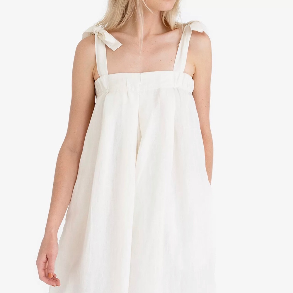 tribe alive White Wide-Leg Jumpsuit with Tie Straps